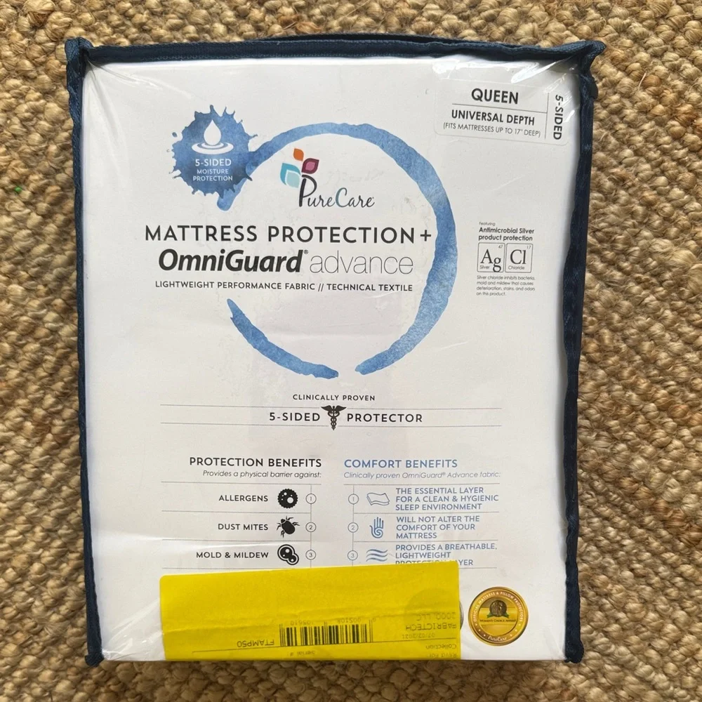 OmniGuard Advance Queen Mattress Protector toddler pad Cover bed sheets blanket